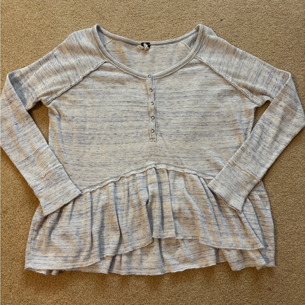 Free People Coastline Henley Top Size Medium